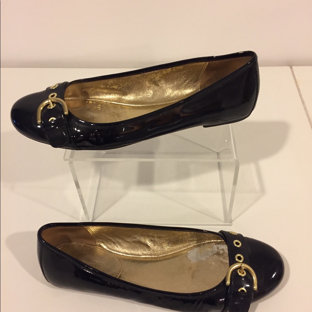 Coach patent flats